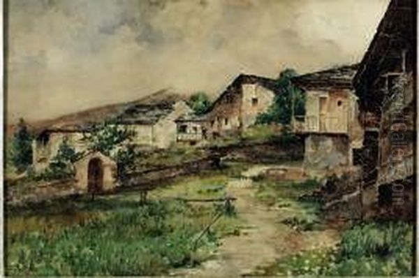 Frazione Montana Oil Painting by Domenico Rabioglio