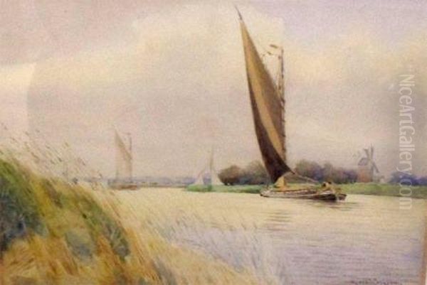 River Bure - Oby by William Leslie Rackham