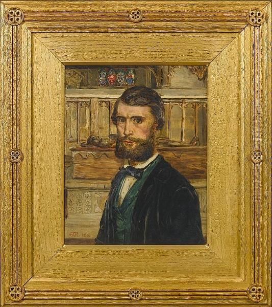 Portrait Of A Gentleman, Thought To Be The Artist Oil Painting by Edward Radford