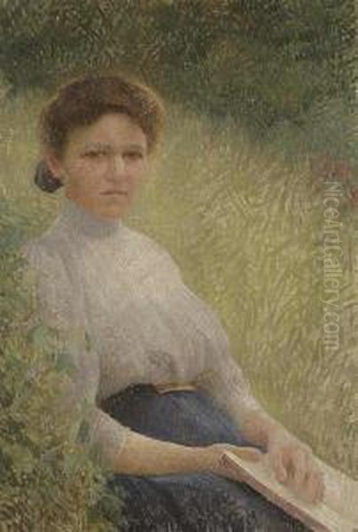 A Portrait Of A Young Lady Oil Painting by Branko Radulovie