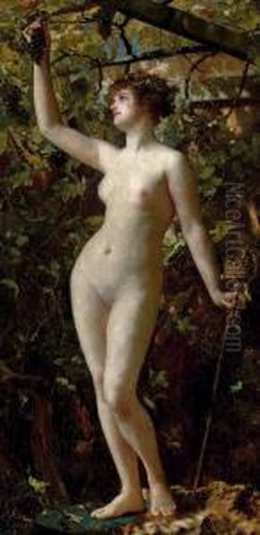 A Bacchante Oil Painting by Henrietta Rae