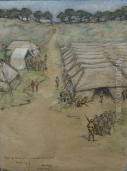 Part Of Camp For German Wounded Oil Painting by Isobel, Iso Rae