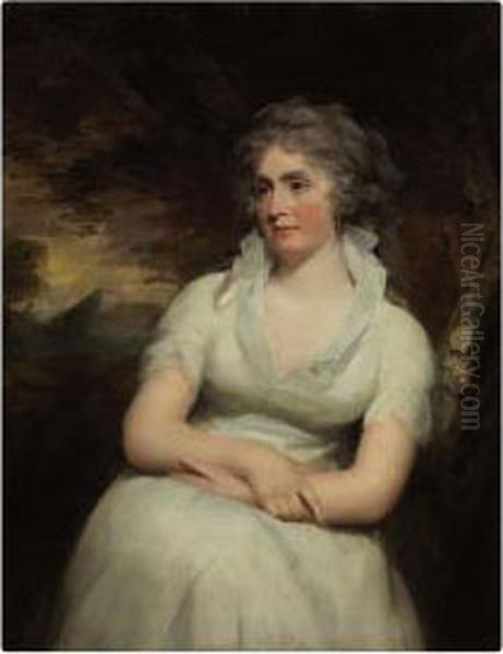 Portrait Of Dame Helen Houston Of Clerkington Oil Painting by Sir Henry Raeburn