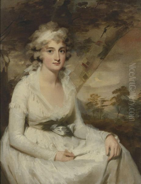 Portrait Of Mrs. Campbell Oil Painting by Sir Henry Raeburn