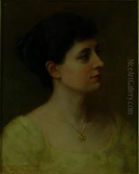 Portrait Of A Woman Oil Painting by James Raeburn Middleton