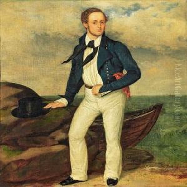 English Sailor Oil Painting by Georg Carl Christian Raedel