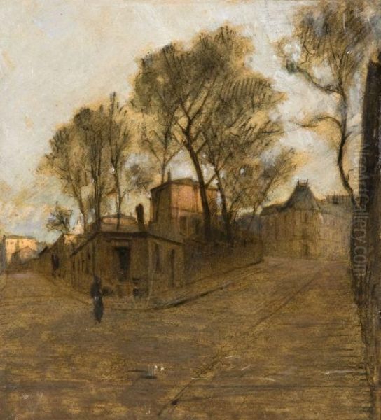 Scene De Rue A Paris Oil Painting by Jean-Francois Raffaelli