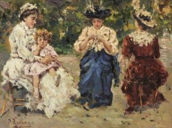 Au Parc Oil Painting by Raffaele Ragione