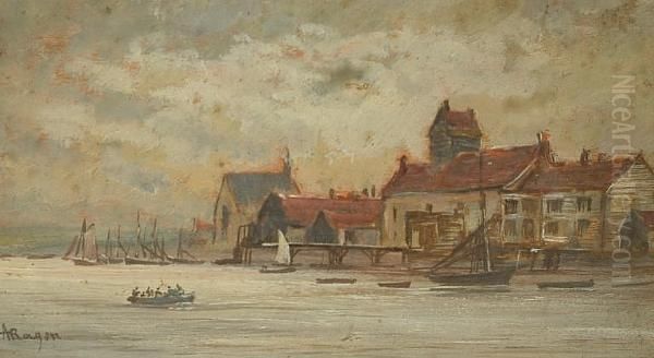 St Andrews Church, Gravesend Oil Painting by Adolphe Ragon