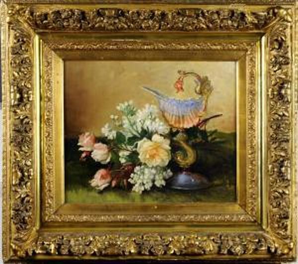 Nature Morte A La Coupe Venitienne Oil Painting by Jules Felix Ragot