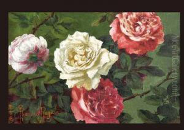 Roses Oil Painting by Eleonora, Tama Ragusa