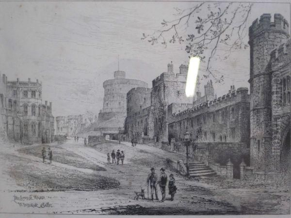 The Lower Ward, 
Windsor Castle Oil Painting by Herbert Railton