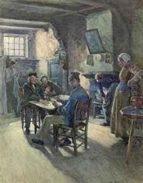 A Dutch Lodging-house Oil Painting by William Rainey