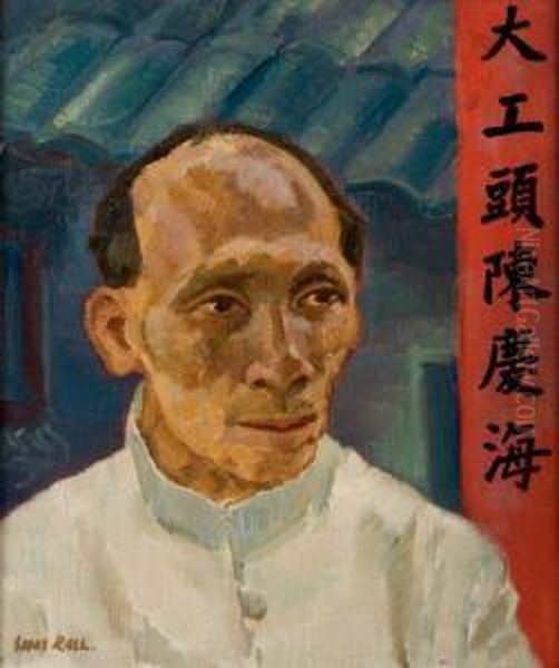 Portrait D'un Chinois Oil Painting by George F. Rall