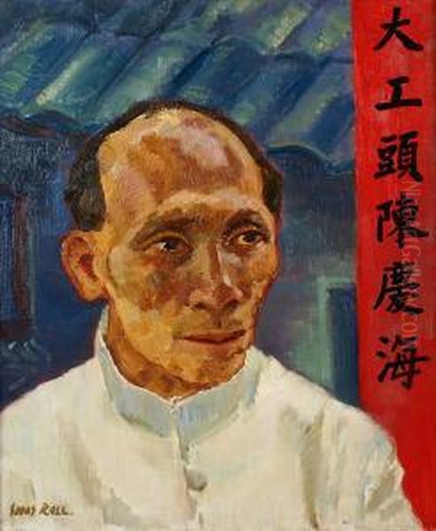 Portrait De Contremaitre Tang Kin Hoi Oil Painting by George F. Rall