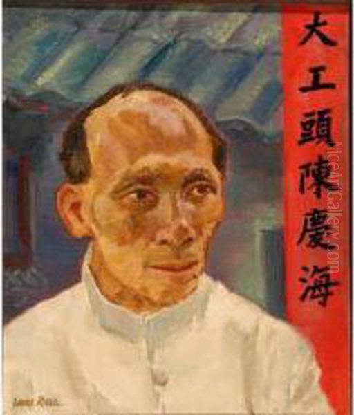 Portrait D'un Chinois Oil Painting by George F. Rall