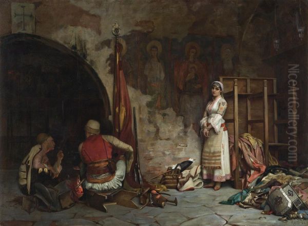 The Captive (turkish Plunder) Oil Painting by Theodore Jacques Ralli