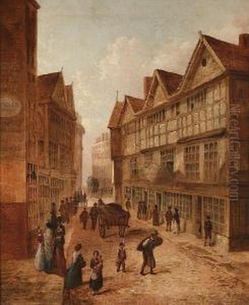 Market Street, Manchester Oil Painting by John Ralston