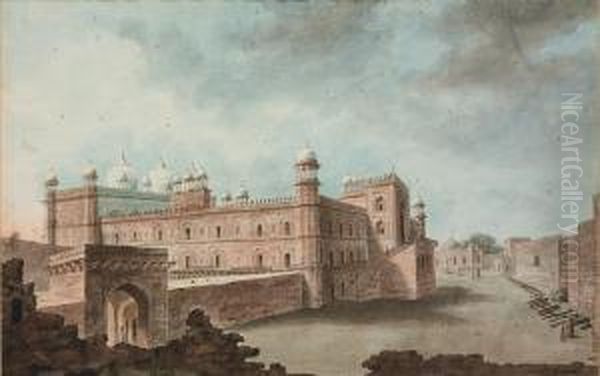 The Moti Masjid Oil Painting by Sita Ram