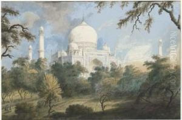 The Taj Mahal In Morning Light Oil Painting by Sita Ram