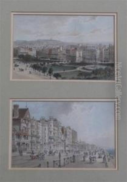 The Steyne And Seafront, Brighton, Postcard Designs For Thomasnelson And Sons Oil Painting by John Ramage