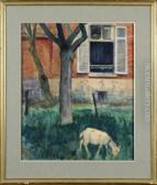 La Chevre Oil Painting by Henri Ramah