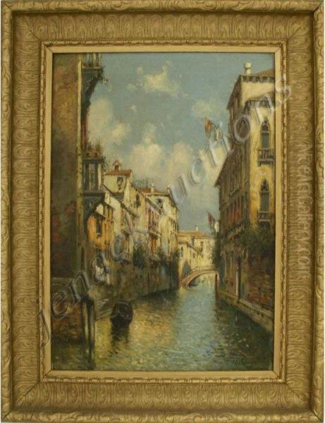 View Of Venice Oil Painting by Charles Rambert