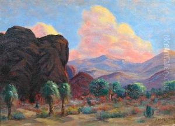 In Andreas Canyon Oil Painting by John Henry Ramm