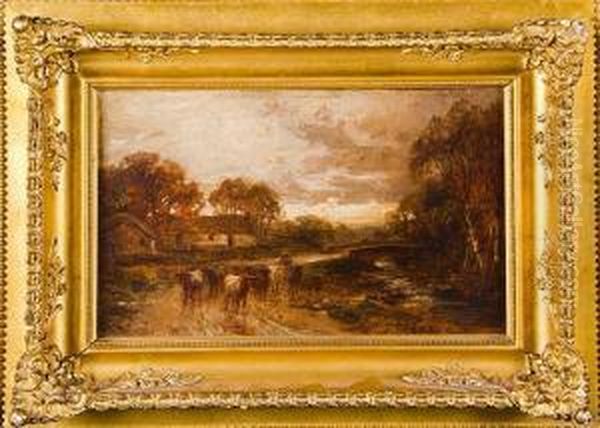 Landscapes On The Lethnot Oil Painting by Allan Ii Ramsay