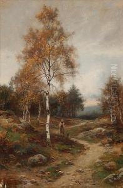 Ghillie On A Country Path Oil Painting by Allan Ii Ramsay