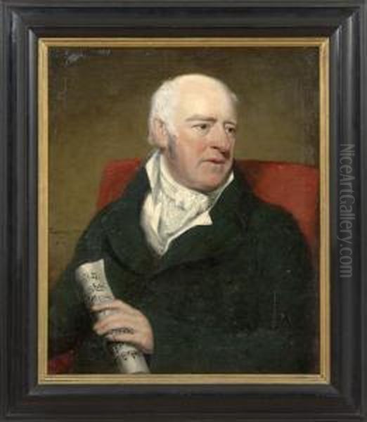 Portrait Of George Lambert Oil Painting by James Ramsay