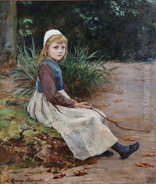 Thoughtful Oil Painting by L Ramsay Lamont