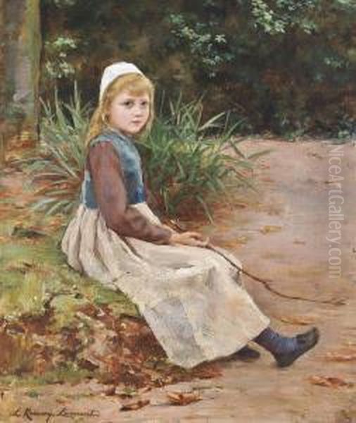 The Young Farm Girl Oil Painting by L Ramsay Lamont