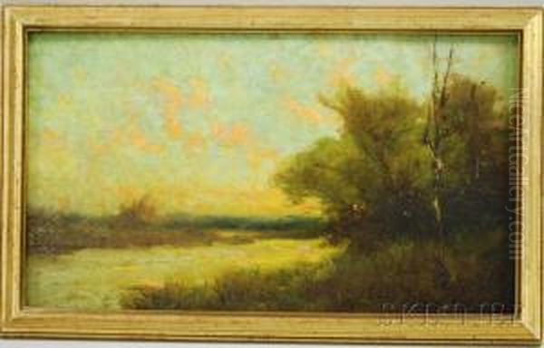 Twilight Landscape Oil Painting by Milne Ramsey