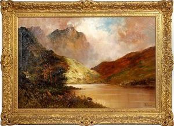 Highland River Landscape Oil Painting by Aubrey Ramus