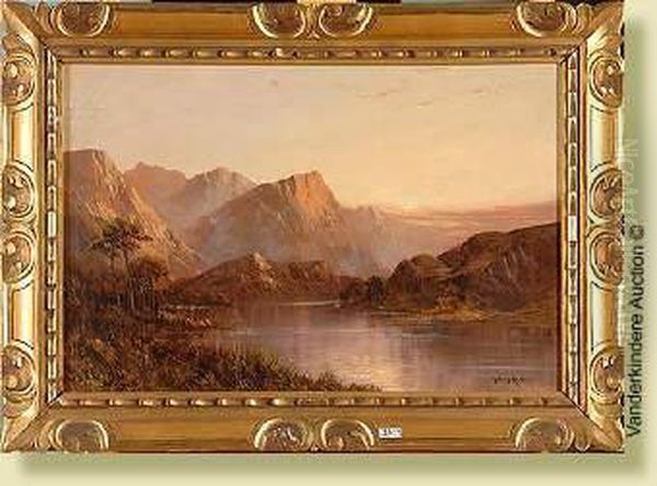 Lac En Montagne Oil Painting by Aubrey Ramus