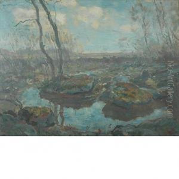 Marsh Landscape Oil Painting by Henry Ward Ranger