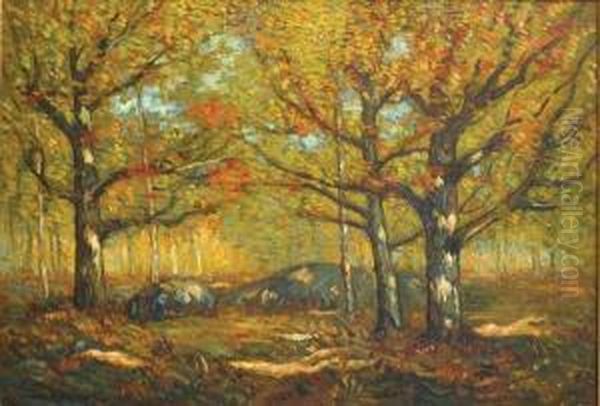 Autumn Afternoon Oil Painting by Henry Ward Ranger