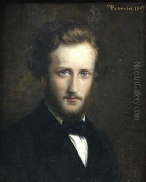 Portrait D'homme Oil Painting by Joseph Victor Ranvier