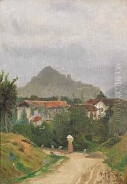 Marcorago Oil Painting by Ottaviano Giovanni Rapetti