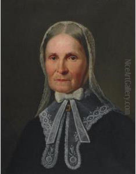 Portrait Of A Woman Oil Painting by William Raphael