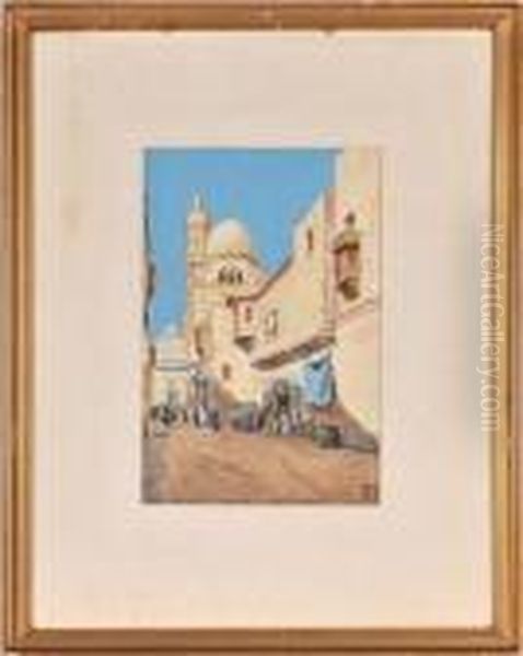 Strasenszene Aus Cairo Oil Painting by Vittorio Rappini