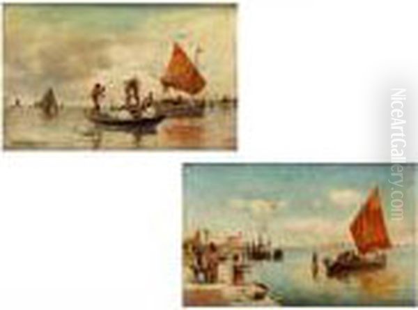 Italienische Ufer- Und Schiffszenen Oil Painting by Henry Raschen