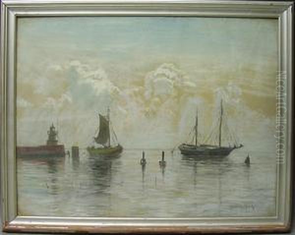 Boote Am Leuchtturm Oil Painting by Henry Raschen