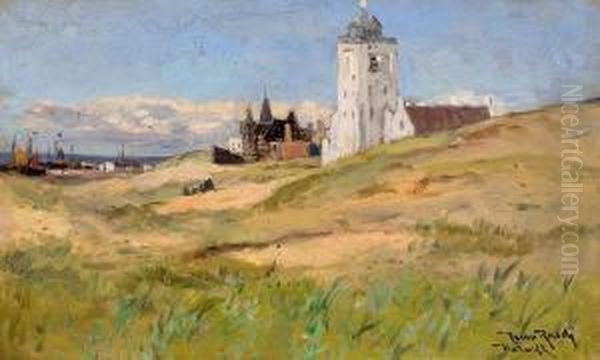 Pejzaz Z Katwijk Oil Painting by Henry Raschen