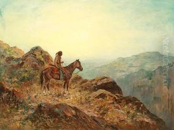 Canyon Sunrise Oil Painting by Henry Raschen