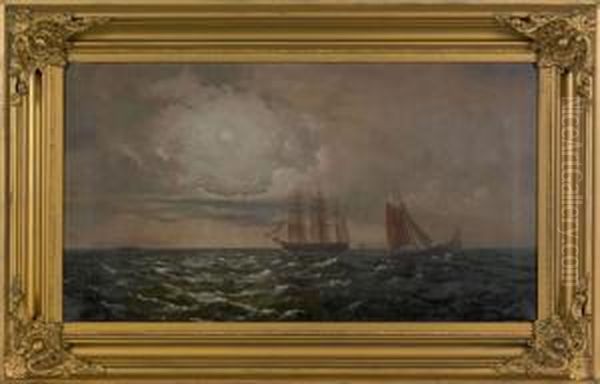 Seascape Oil Painting by J. Heyl Raser