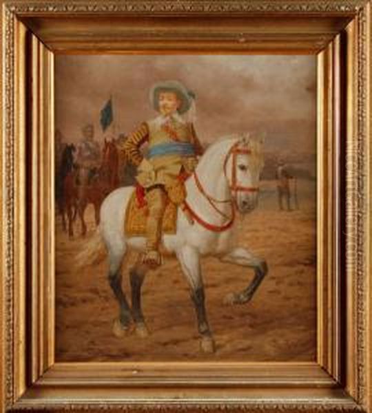 Gustaf Ii Adolf Till Hast Oil Painting by Thorvald Rasmussen