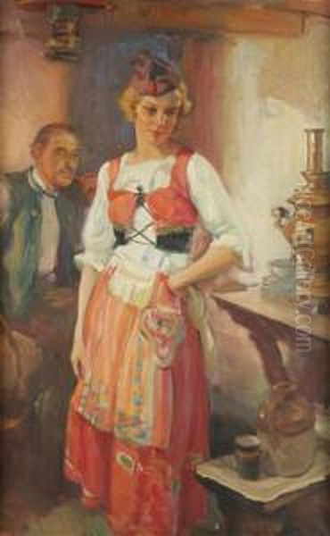 Alexis Oil Painting by Walter G. Ratterman