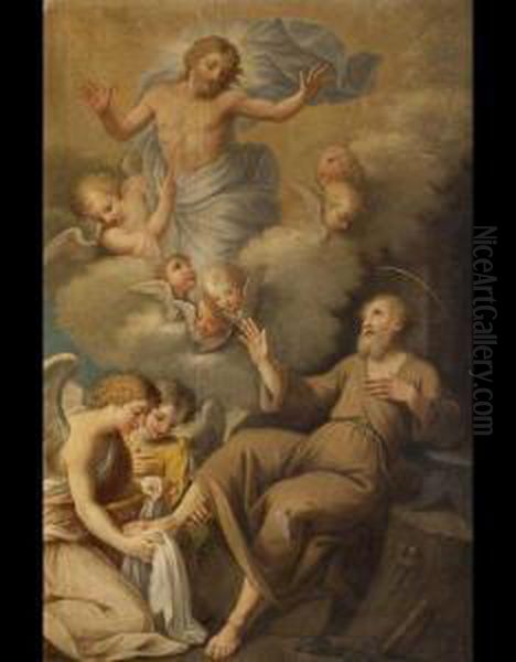 Visione Di San Giuseppe Oil Painting by Giovanni Agostino Ratti